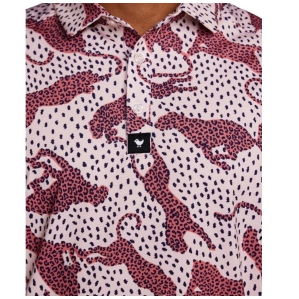 Bad Birdie Large Sahara Cheeta Golf Polo Shirt - Picture 4 of 10